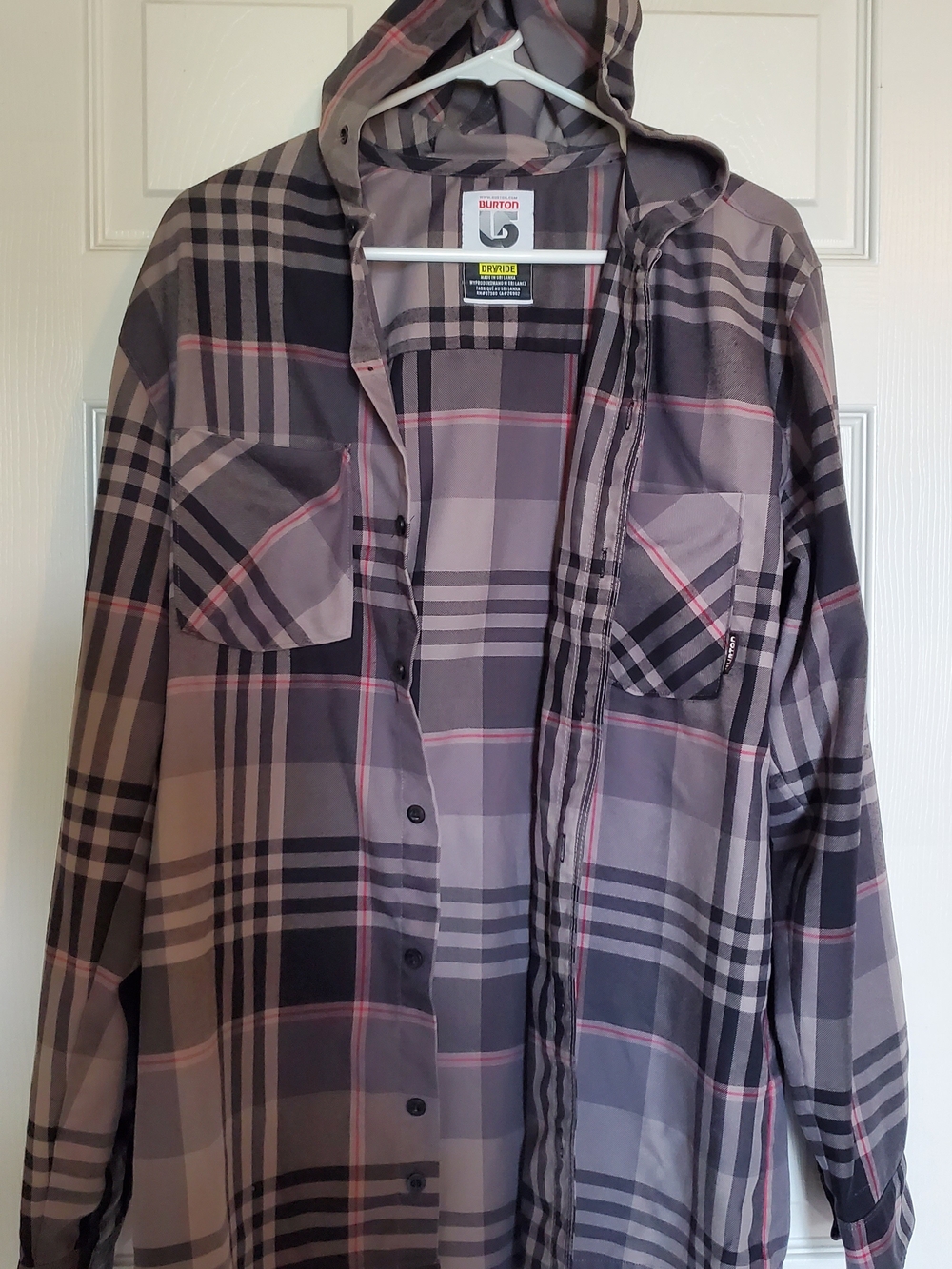 Burton Dry Ride Hooded Plaid Button-Up Shirt